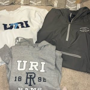 URI bundled cropped sweatshirt, windbreaker, hoodie